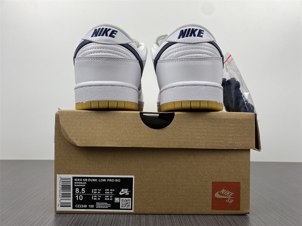 from Nike Dunk SB Low Orange Label White Navy CZ2249-100
