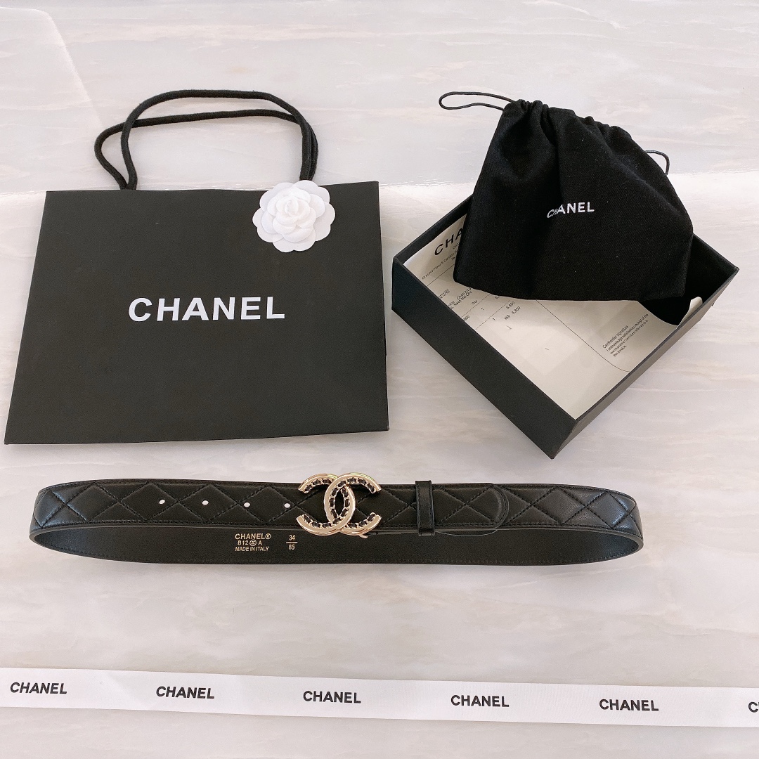 C*hanel Belts Top Quality 30MM