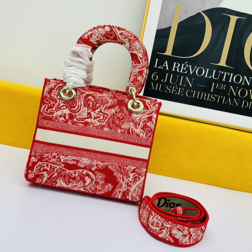 D*ior Top Bag 24*20*11cm