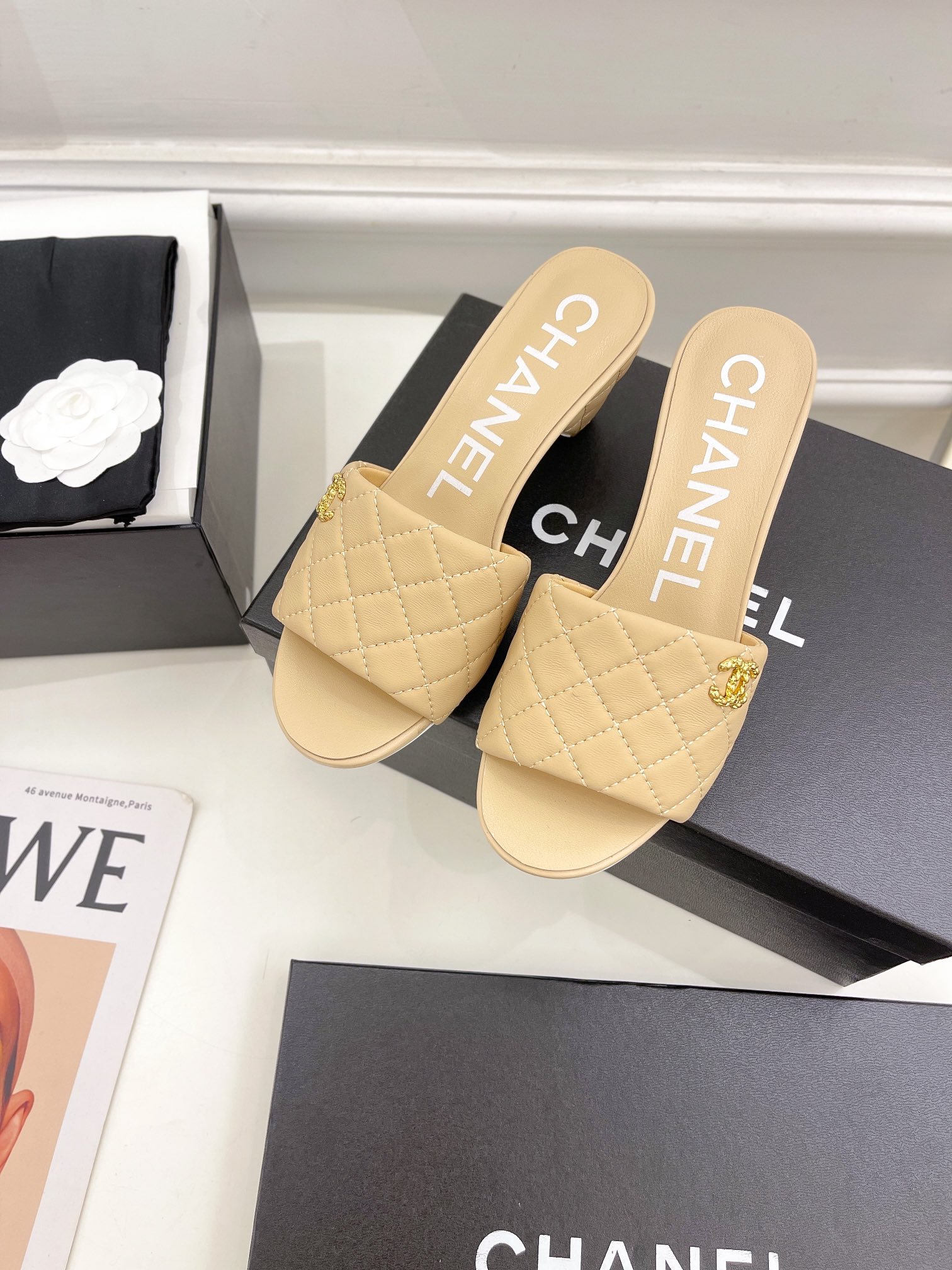 Women C*hanel Top Sandals 6CM