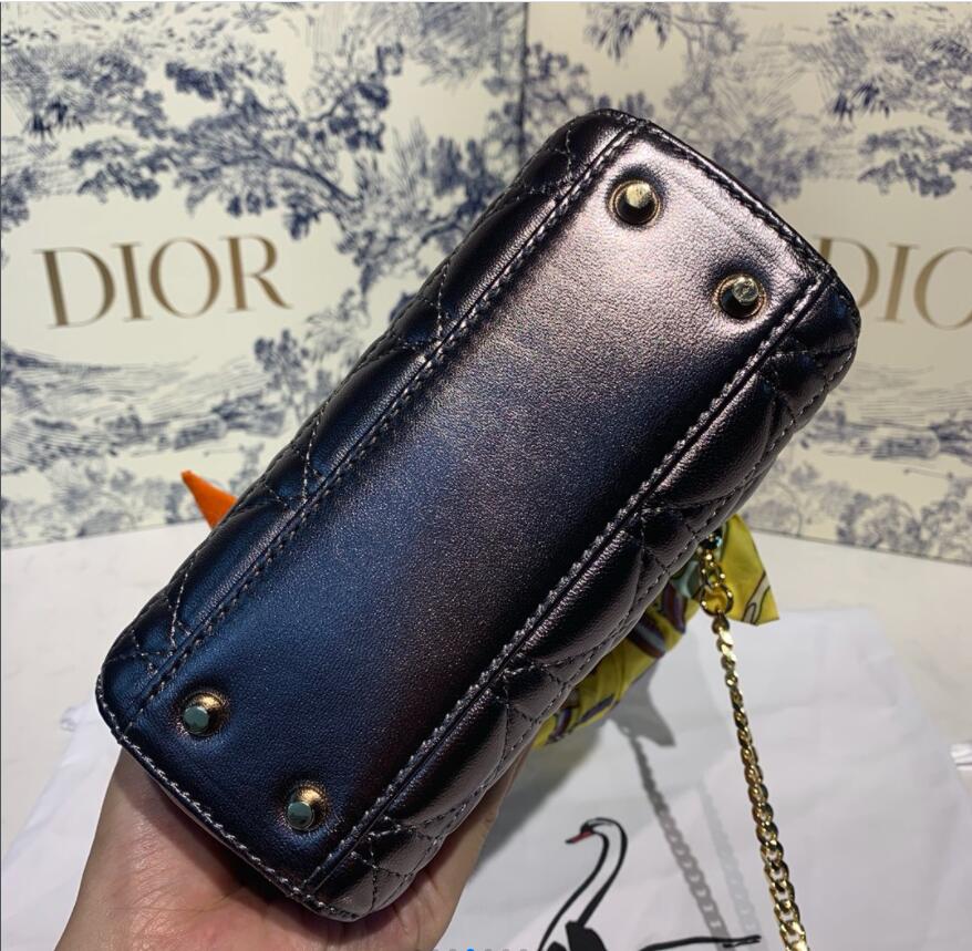 D*ior Top Bag 17*8*14cm