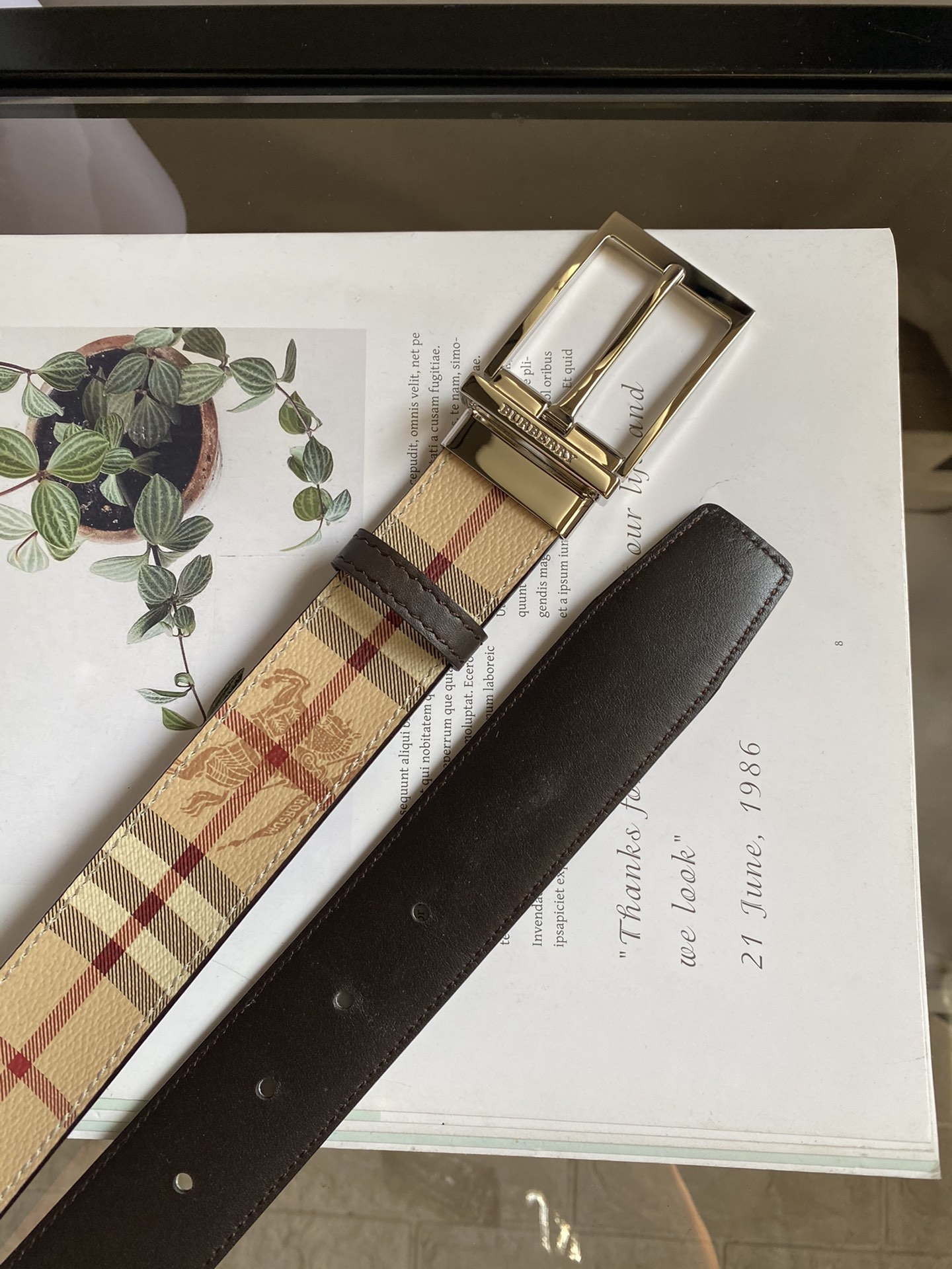 B*urberrry Belts Top Version 35MM