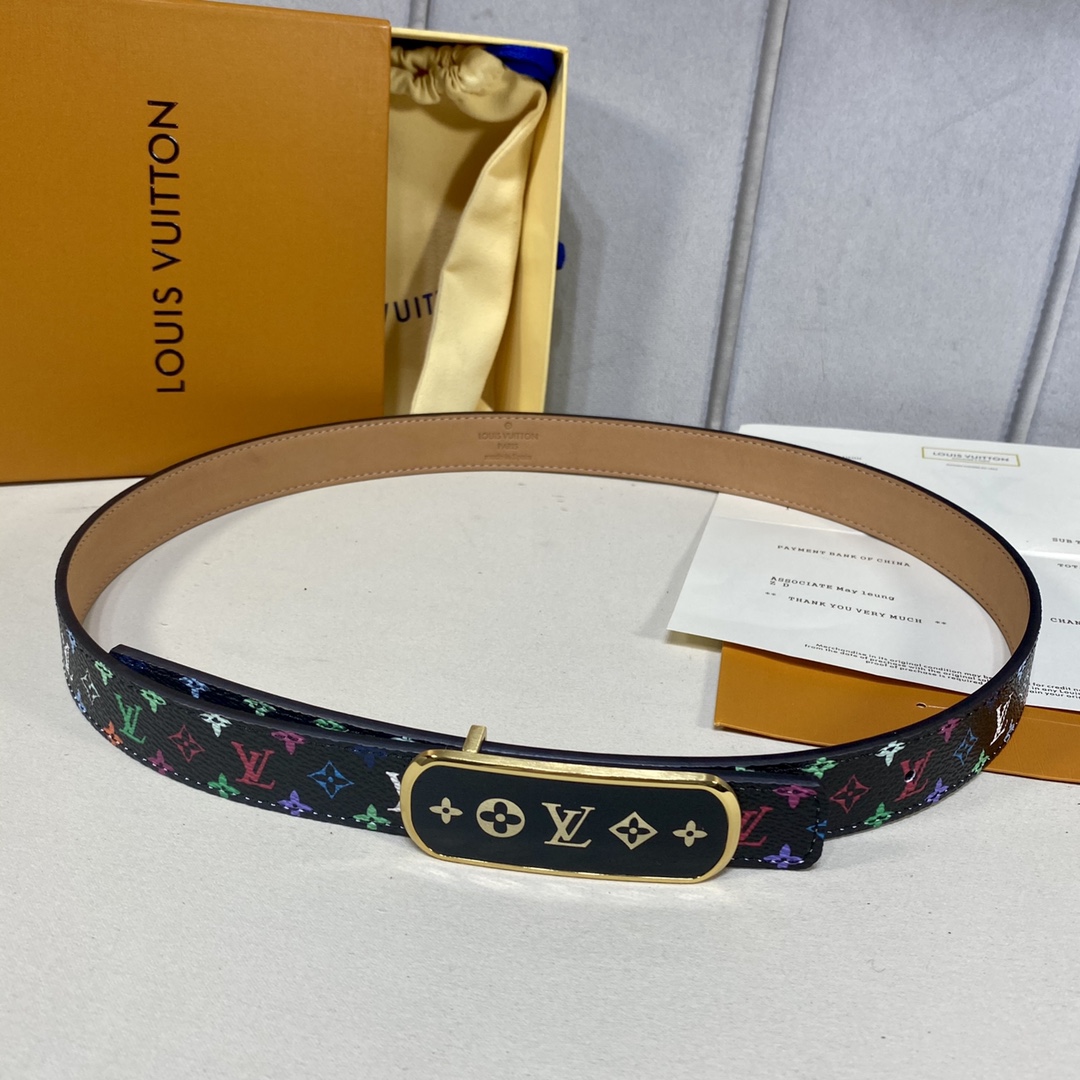 L*ouis V*uitton Belts Top Quality 25MM