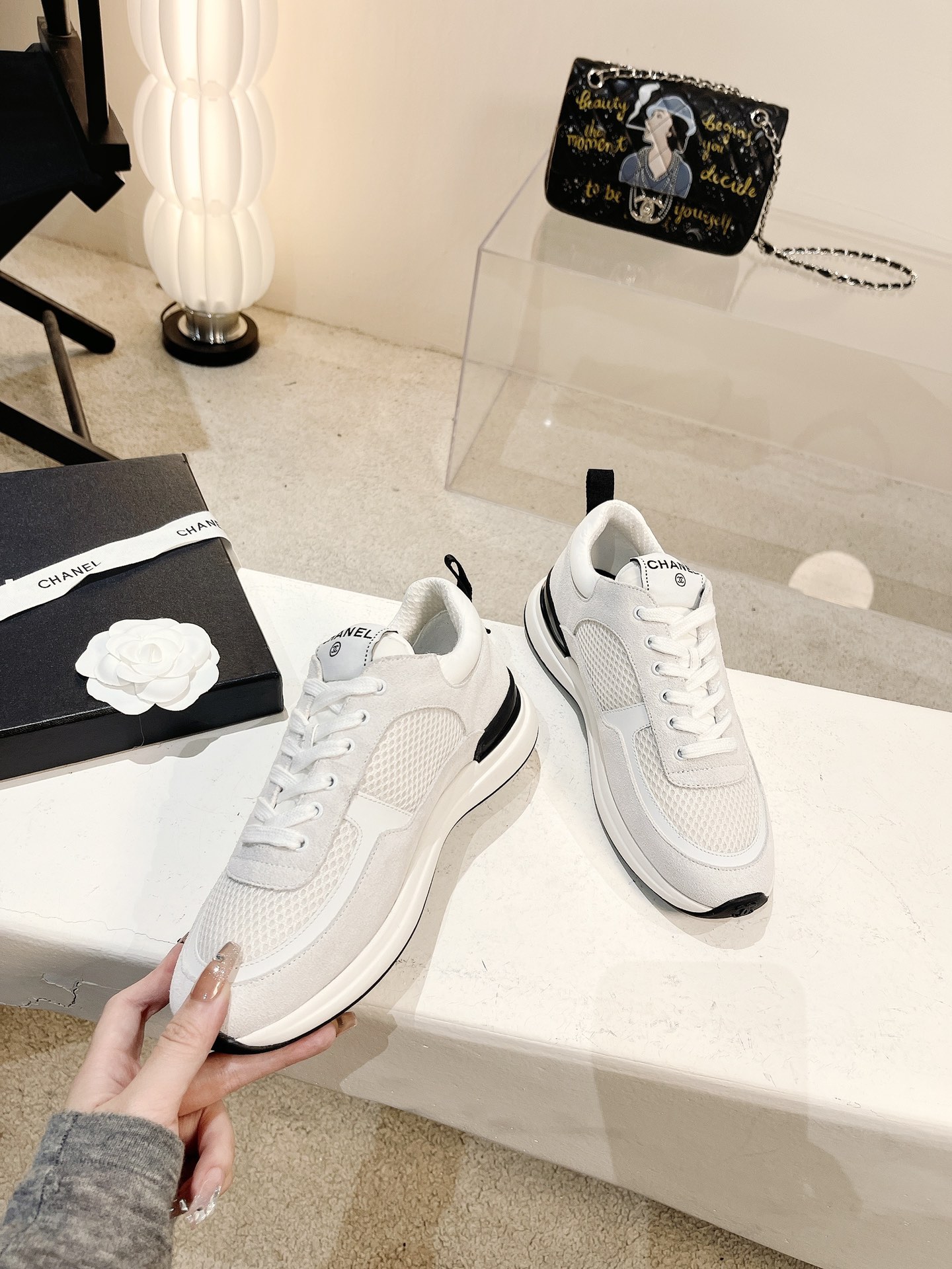 Women C*hanel Top Sneaker