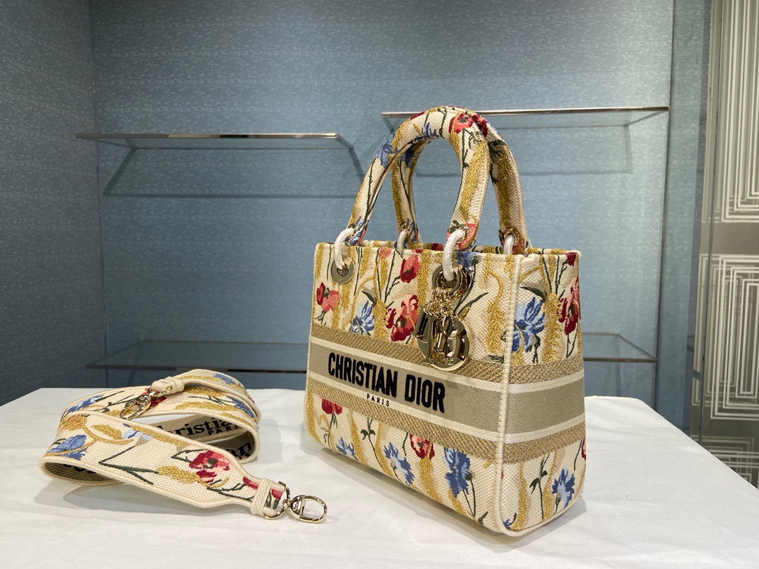 D*ior Lady D-Lite handbag Top Quality 24*11*20cm