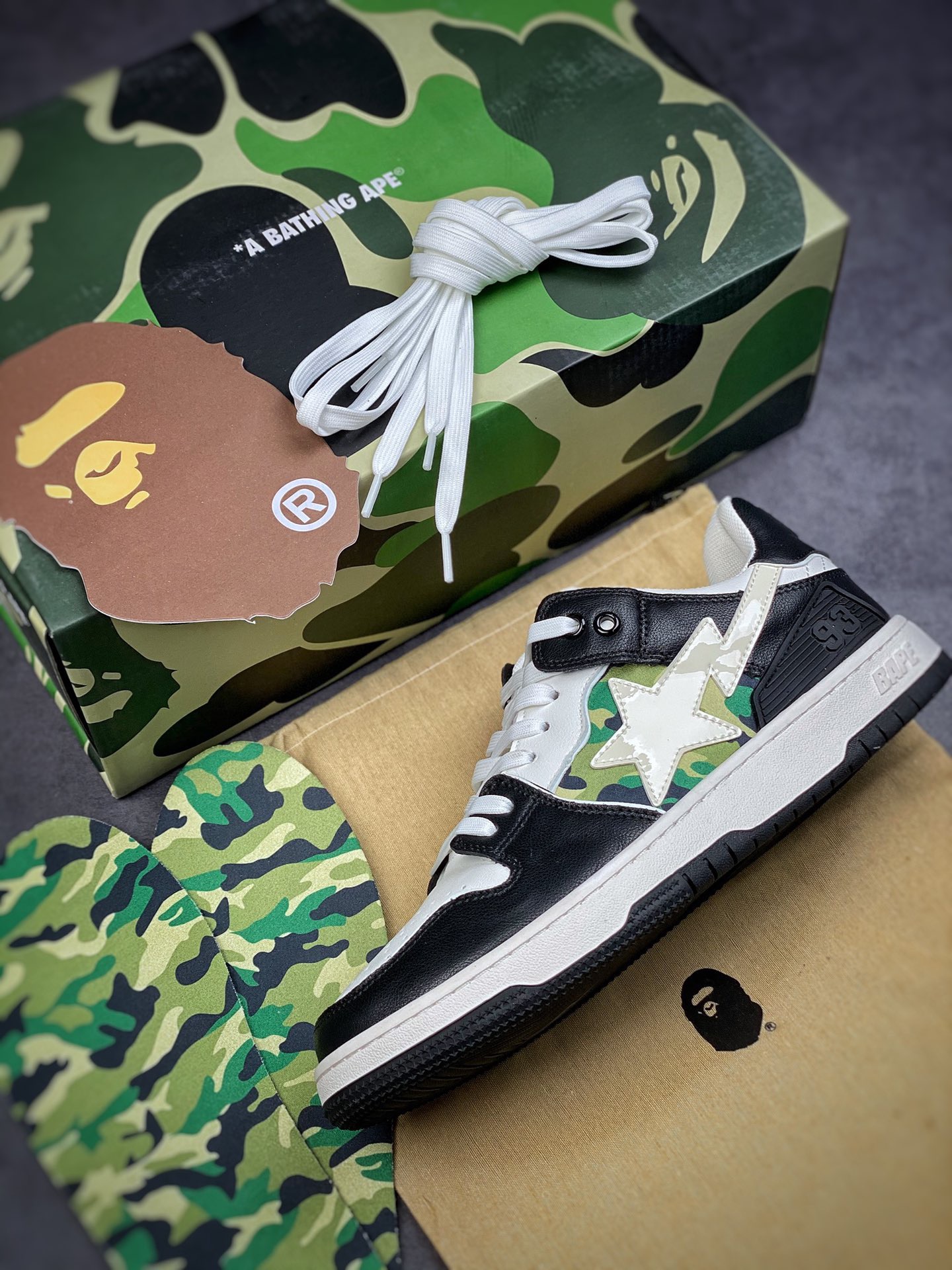 Men Women B*ape sk8 sta low Top Sneaker