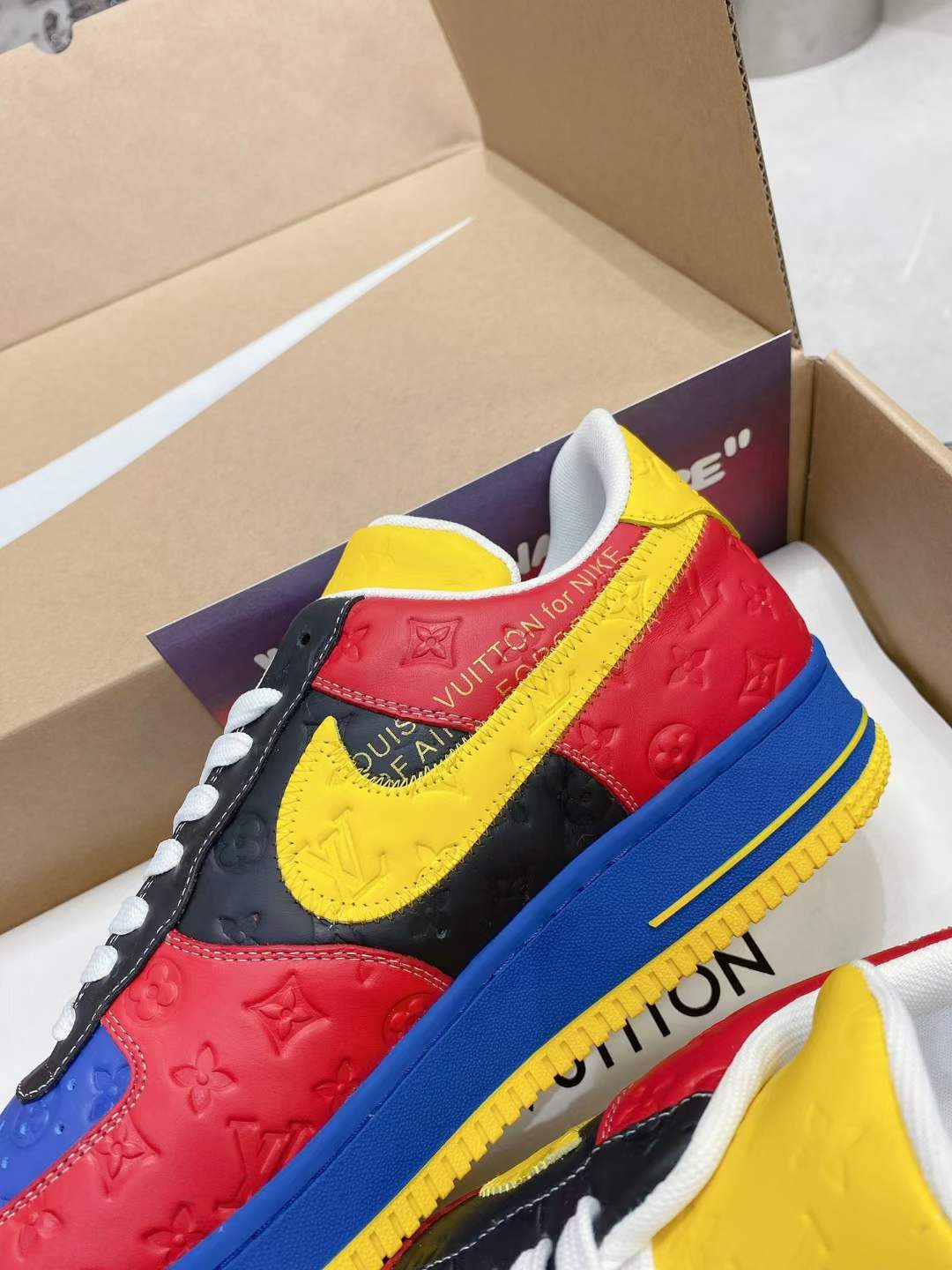 from Men Women L*ouis V*uitton x Nike Air Force 1