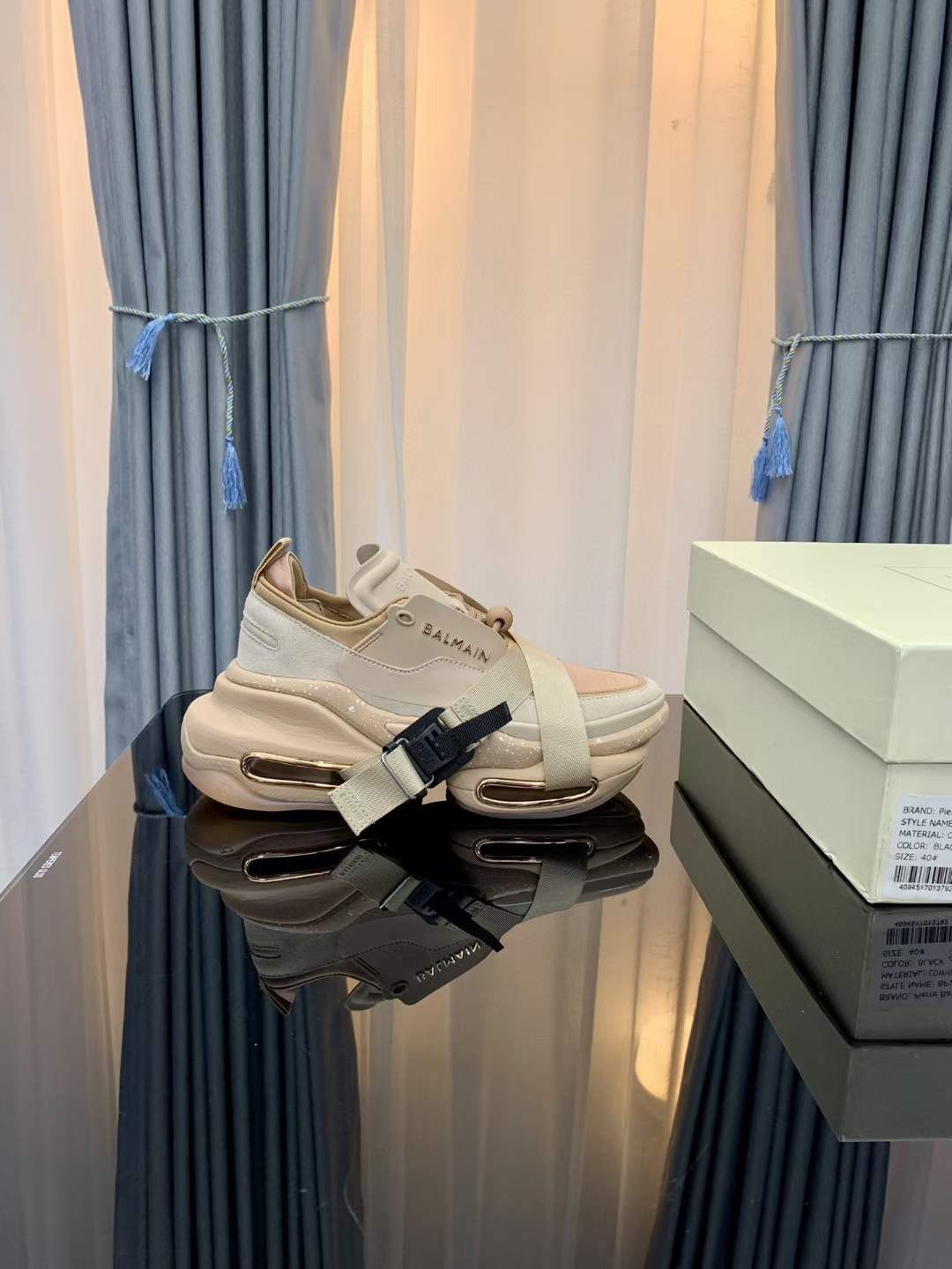 Men Women B*almain Top Sneakers