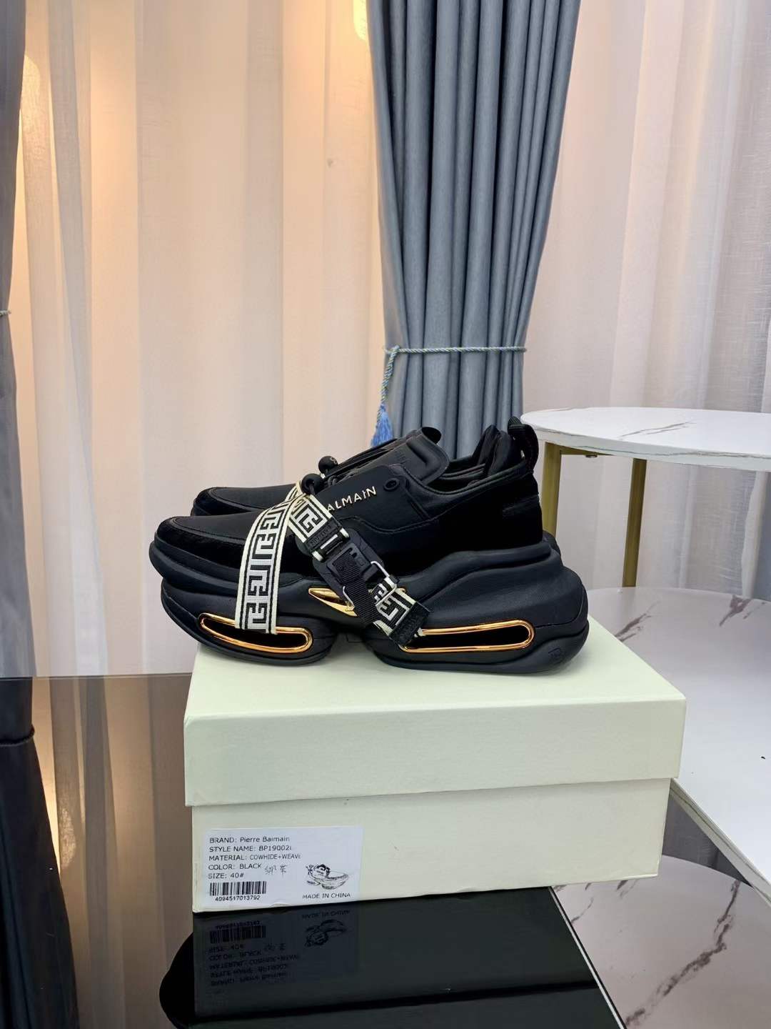 Men Women B*almain Top Sneakers