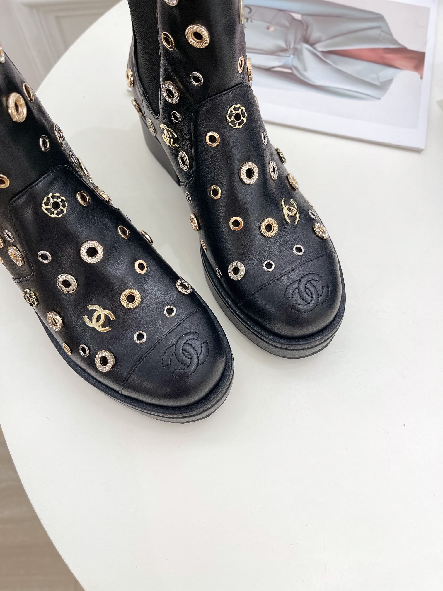 Women C*hanel Top Boots Maikesneakers