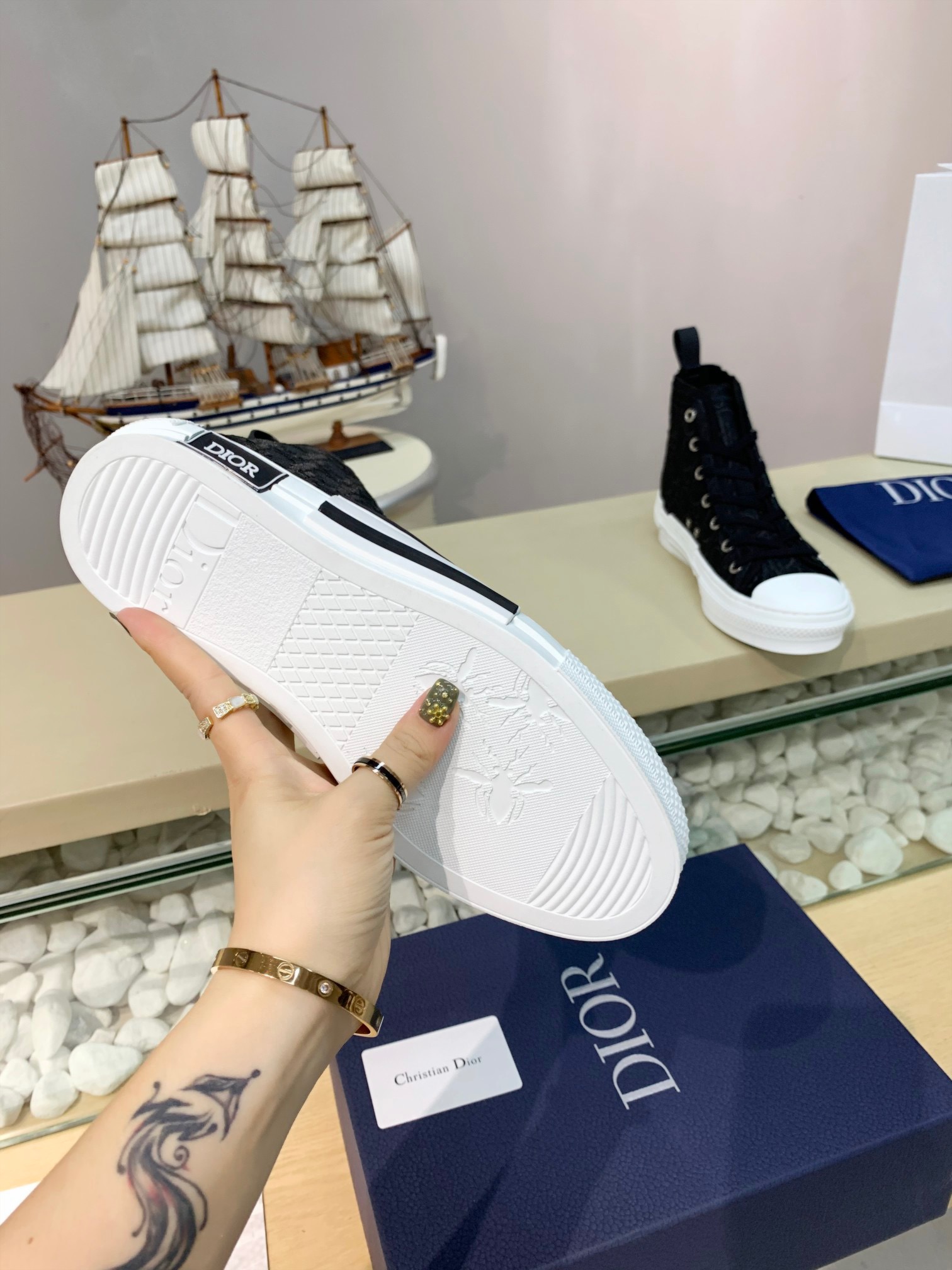 Men Women D*ior Top Sneakers