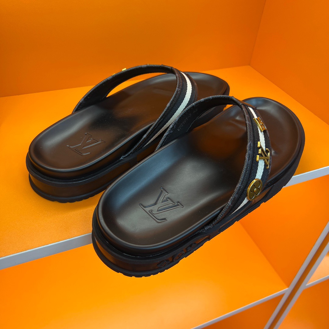 Men L*ouis V*uitton Top Slippers