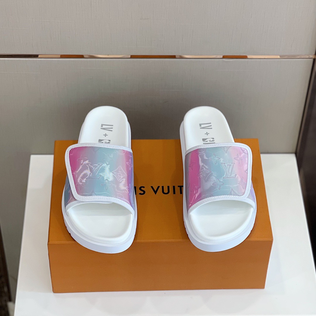 Men L*ouis V*uitton Top Slippers