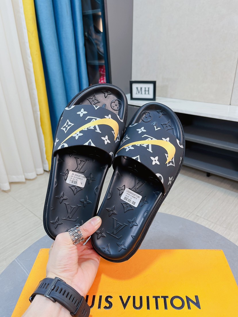 Men L*ouis V*uitton Top Slippers