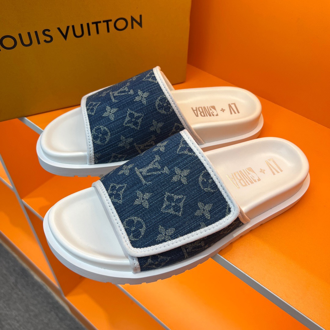 Men L*ouis V*uitton Top Slippers