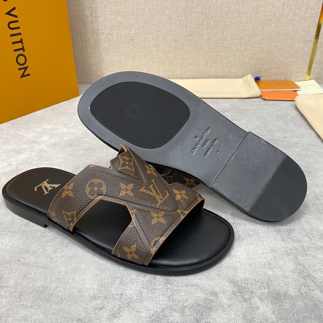 Men L*ouis V*uitton Top Slippers