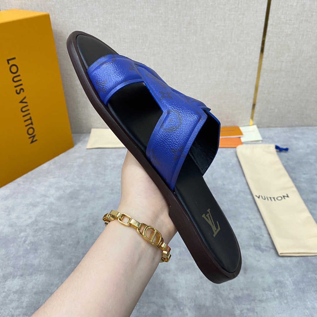 Men L*ouis V*uitton Top Slippers