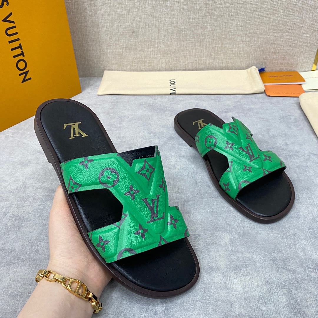 Men L*ouis V*uitton Top Slippers