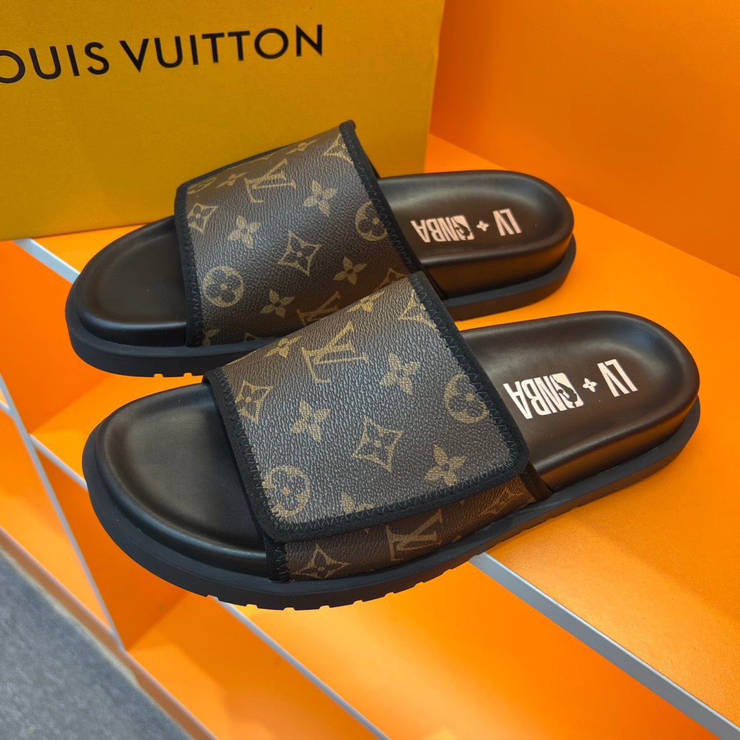 Men L*ouis V*uitton Top Slippers