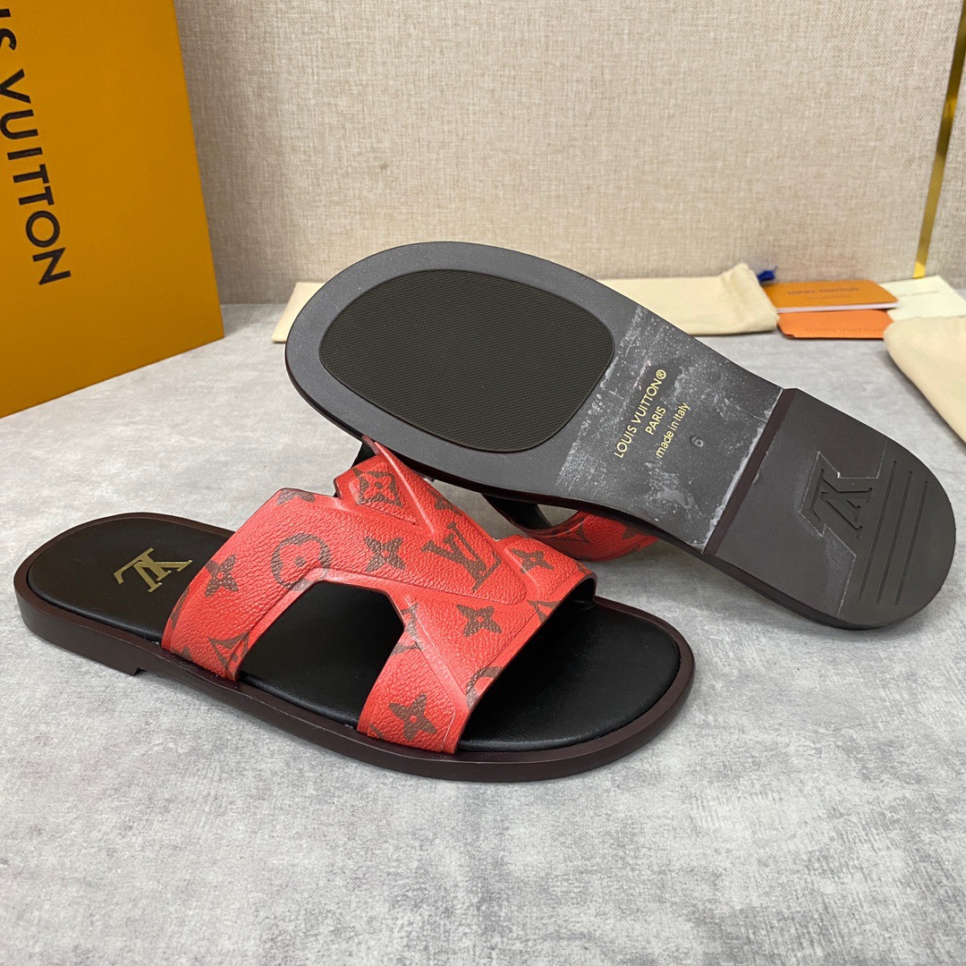 Men L*ouis V*uitton Top Slippers