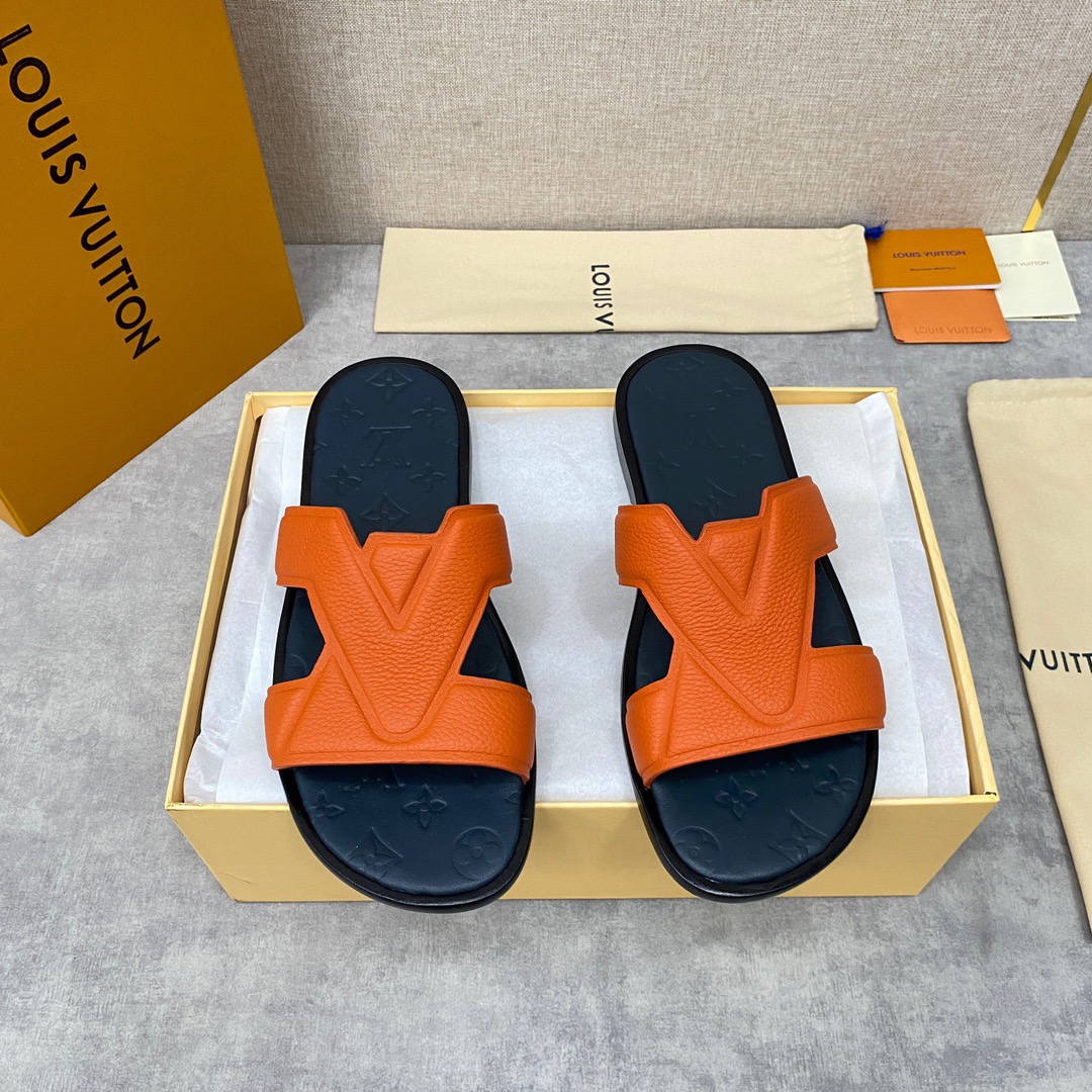 Men L*ouis V*uitton Top Slippers