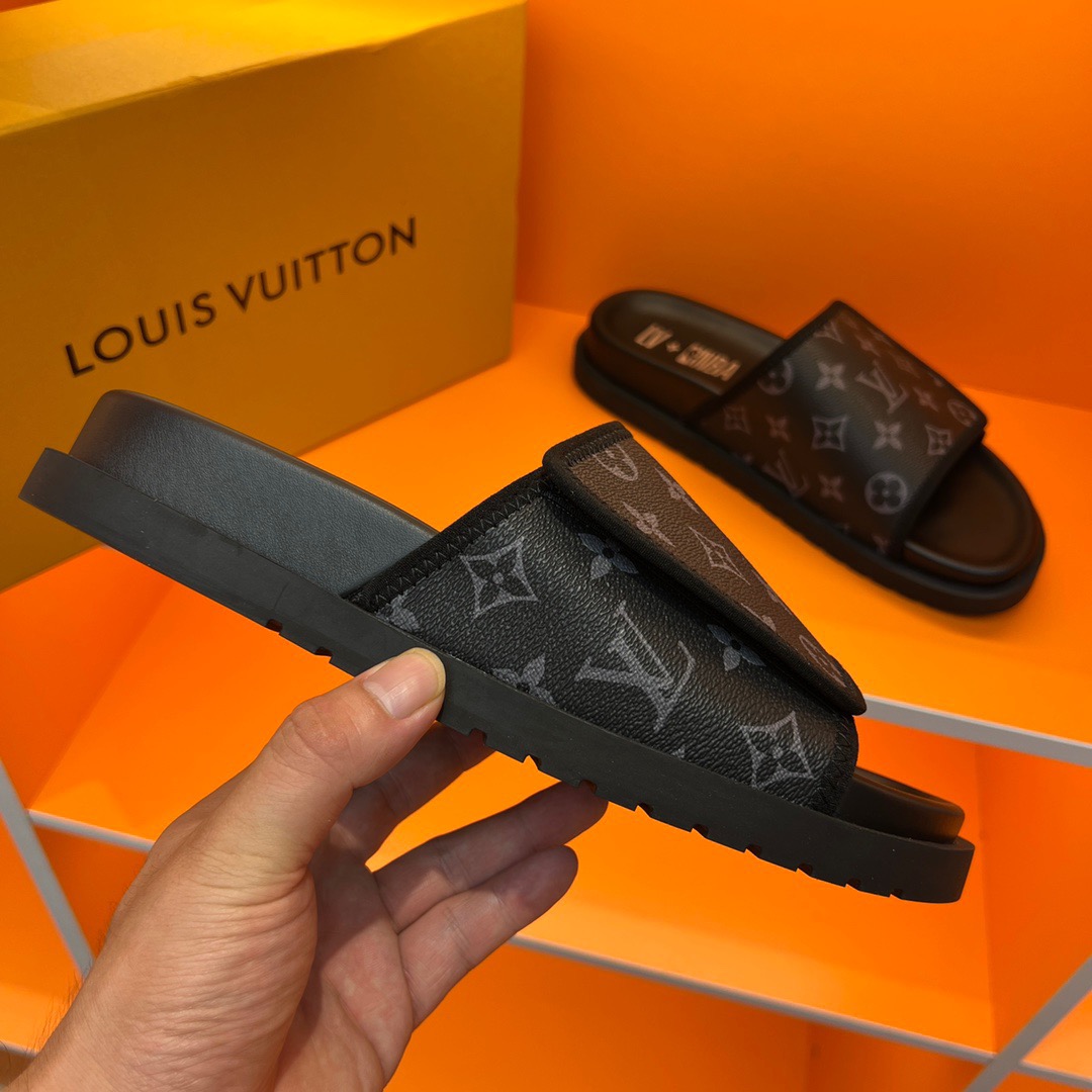 Men L*ouis V*uitton Top Slippers