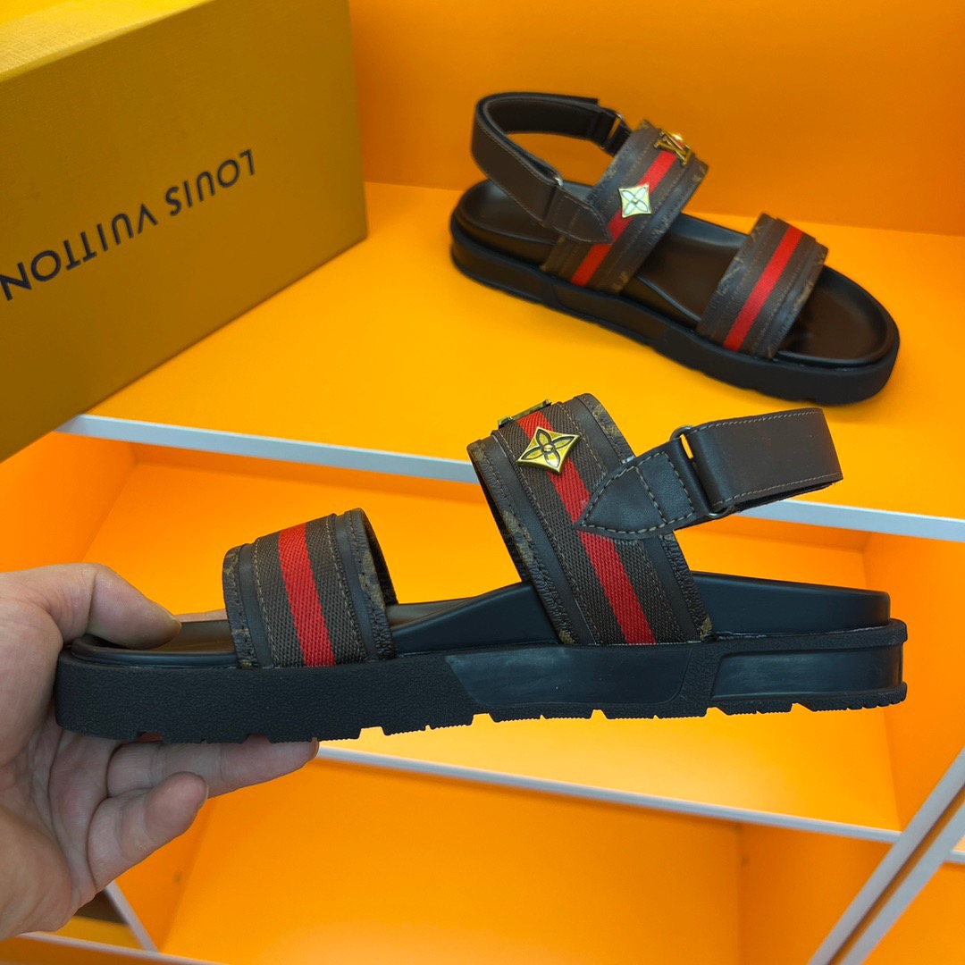 Men L*ouis V*uitton Top Slippers