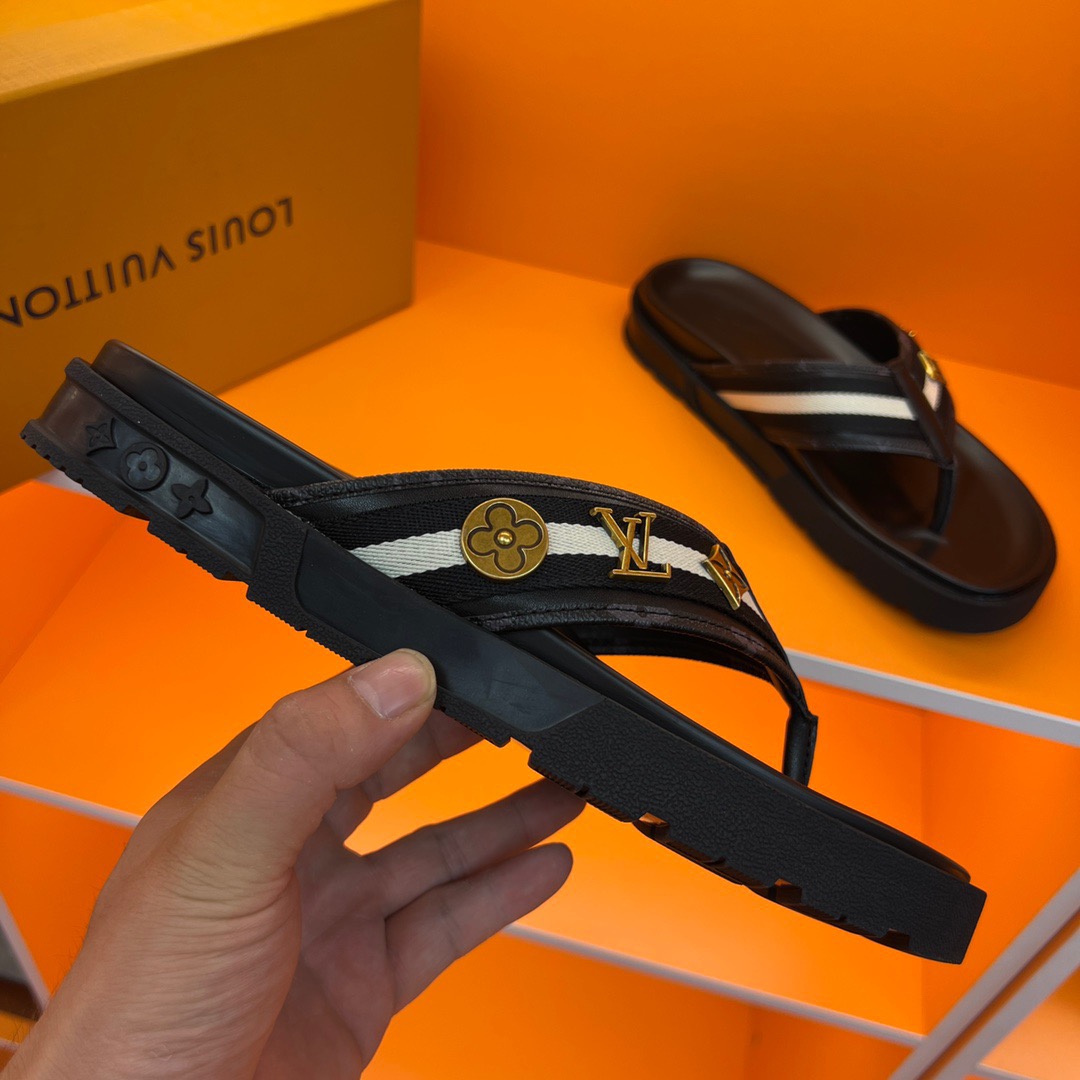 Men L*ouis V*uitton Top Slippers