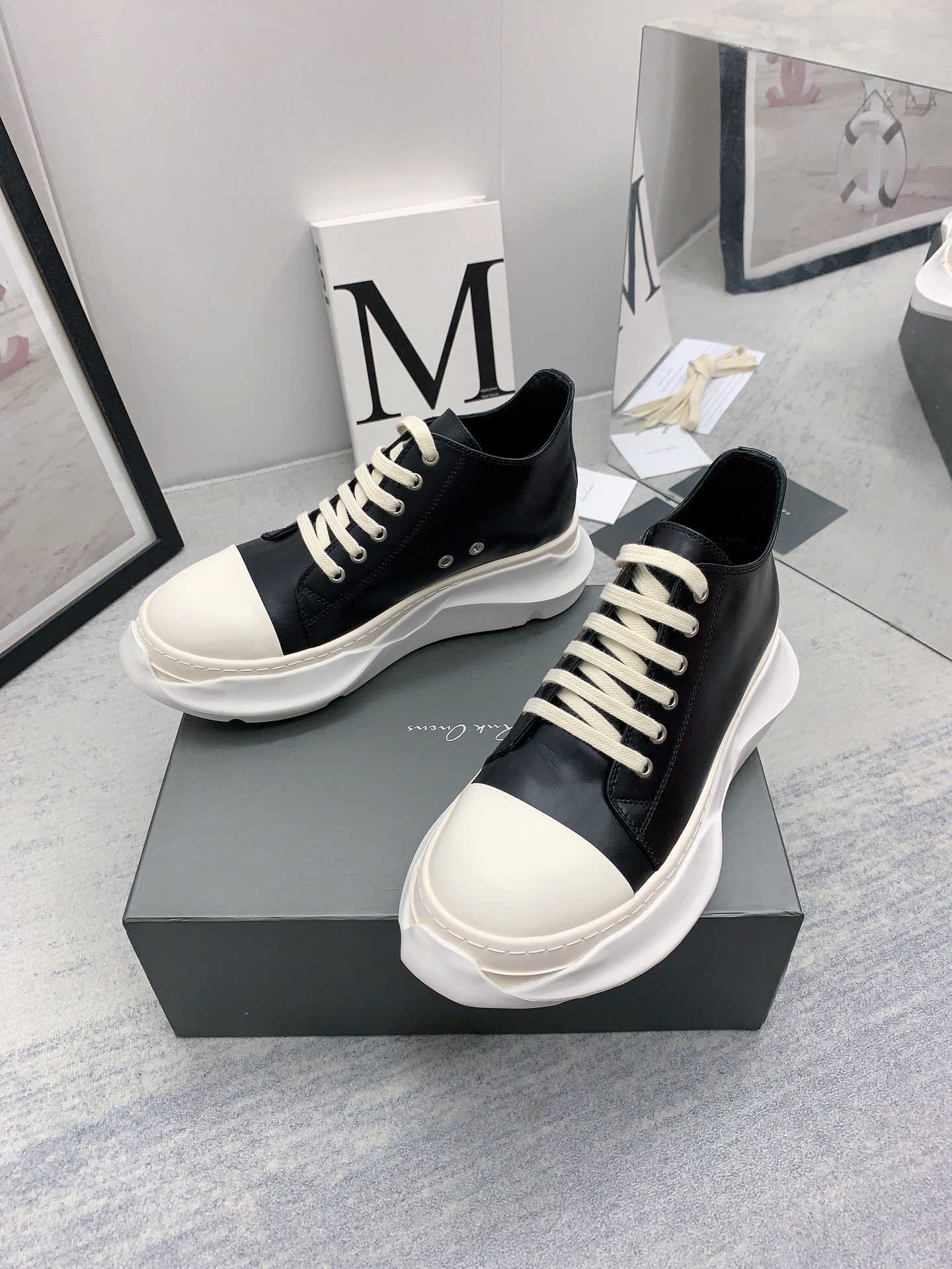 Men Women R*ick O*wens Top Sneaker