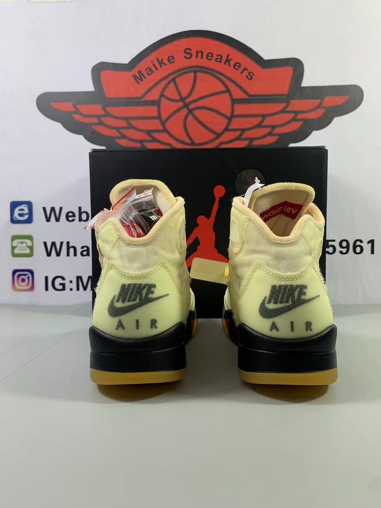 OFF-WHITE x Air Jordan 5 “Sail” DH8565-100