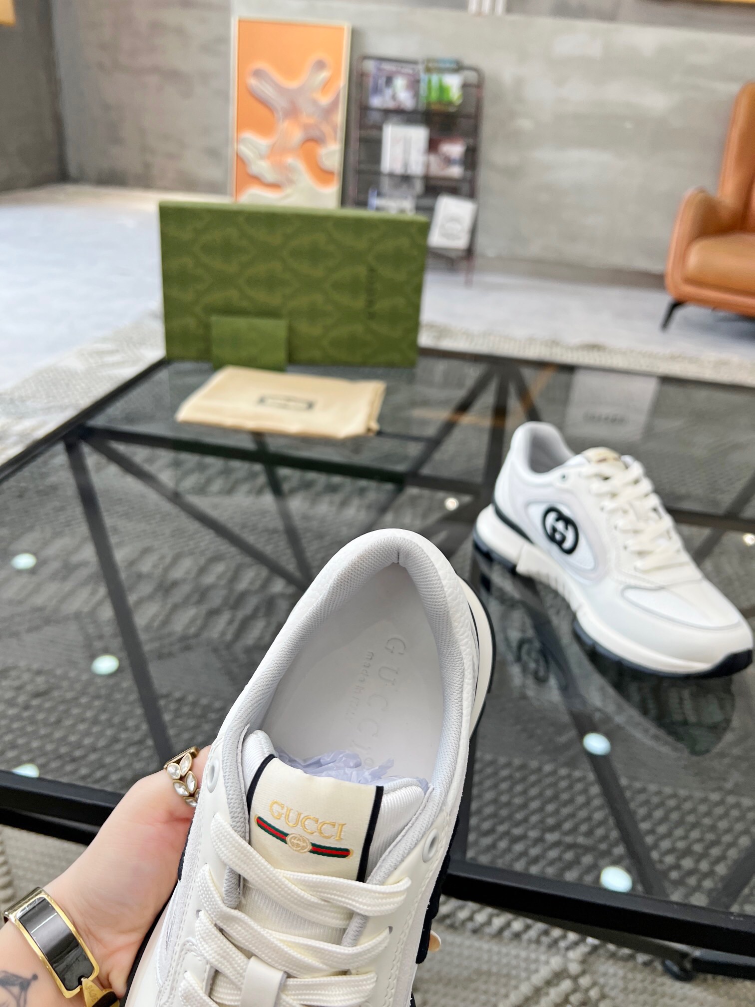 Men G*ucci Top Sneaker