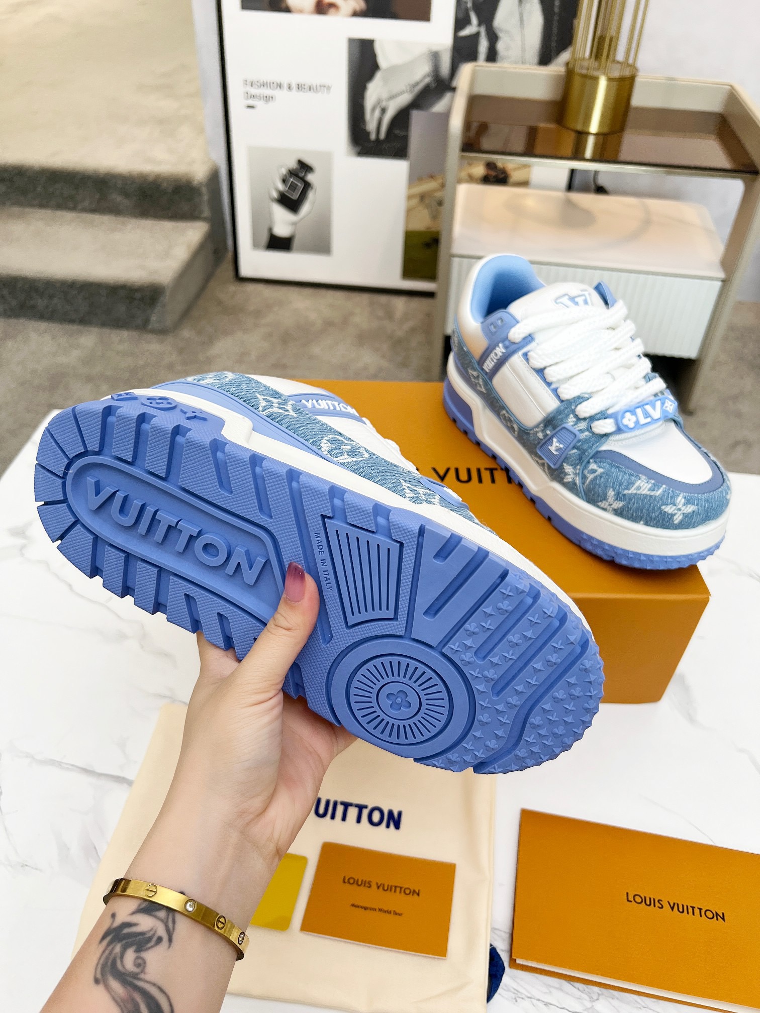 Men Women L*ouis V*uitton Top Sneaker L*V Trainer size 35-46